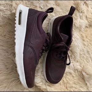 Nike Women's Sneakers in Burgundy and White